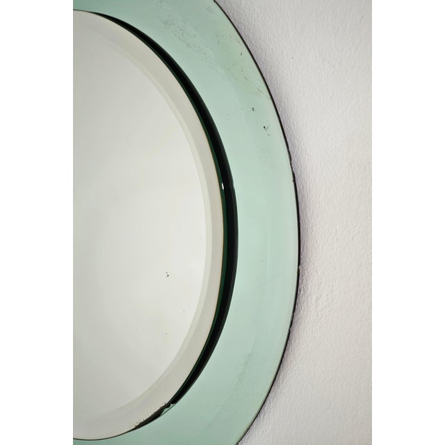 Round Crystal Wall Mirror attributed to Cristal Art, Italy, 1970s For Sale - Image 4 of 15