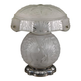 1930s Large French Art Deco Mushroom Lamp by Muller Freres - France For Sale