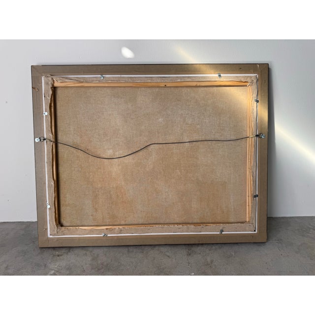 1970s Vintage Chinese “Beauty Figures” Oil on Canvas Painting — After Chen Yifei For Sale - Image 12 of 12