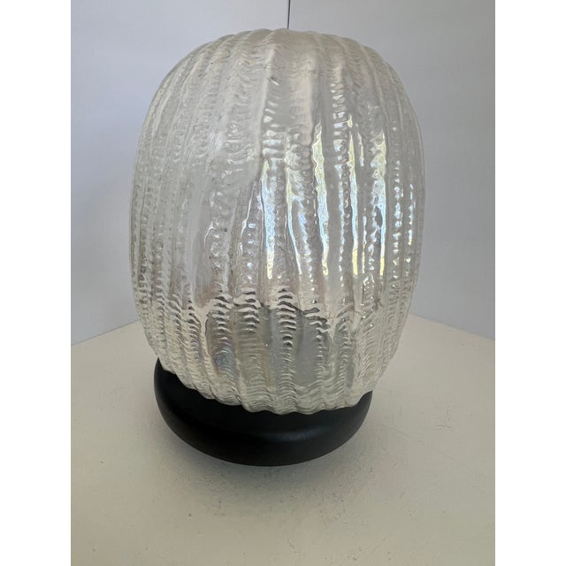 Mid-Century Modern Large Vintage Nautilus Shell Glass Sculpture, 9" Hand Blown Art Glass For Sale - Image 3 of 18