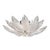 Modernist Hand-Blown Murano Glass Reeded Leaf Form Chandelier W/ 24k White Gold For Sale - Image 4 of 18