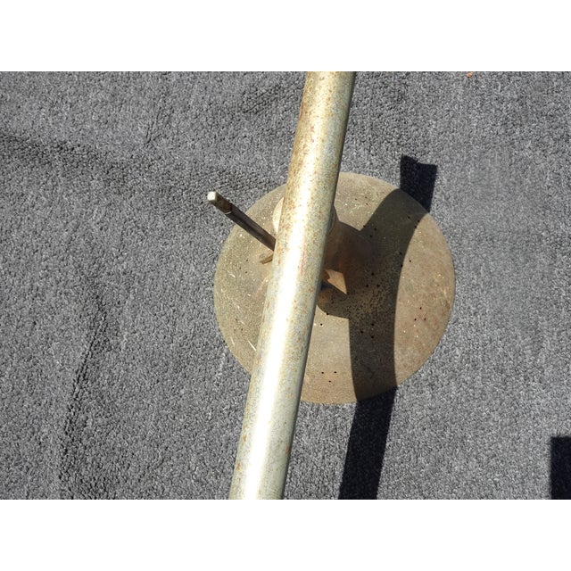 Vintage Mid Century Black Gold Tension Pole Lamp Light For Sale - Image 11 of 17