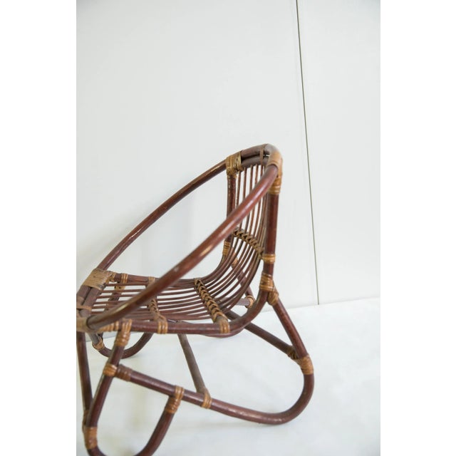 Vintage Mid Century Rattan Kid's Chair | Chairish