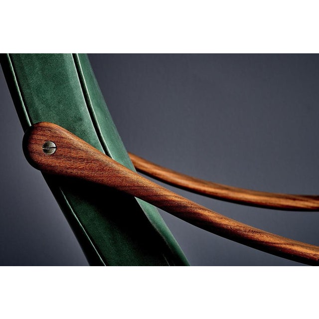 Highback Lounge Chair in Teak and Green Leather from Arne Hovmand-Olsen, 1960s For Sale - Image 11 of 15