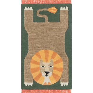 Novogratz by Momeni Atticus Leon in Green Rug - 4'X6' For Sale