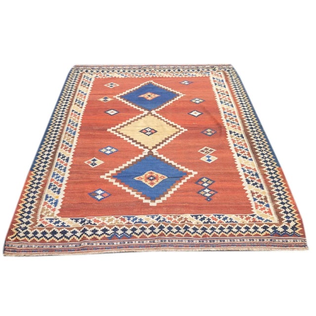 Antique Qashqai Rug 5'3'' x 7'10'' For Sale - Image 12 of 12