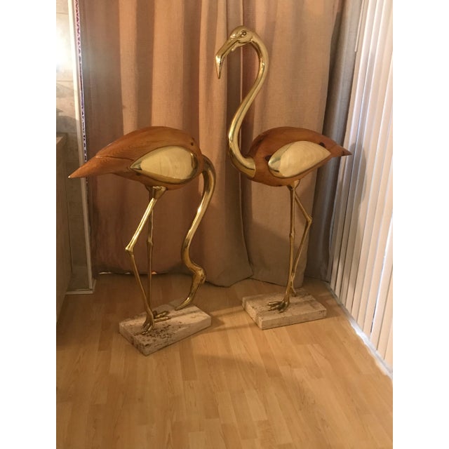 1970s Life-Size Stylized Flamingo Scuptures - a Pair For Sale - Image 12 of 12