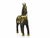 This striking Anglo-Indian figurine captures the regal essence of a decorated stallion, expertly handcrafted from deep-...