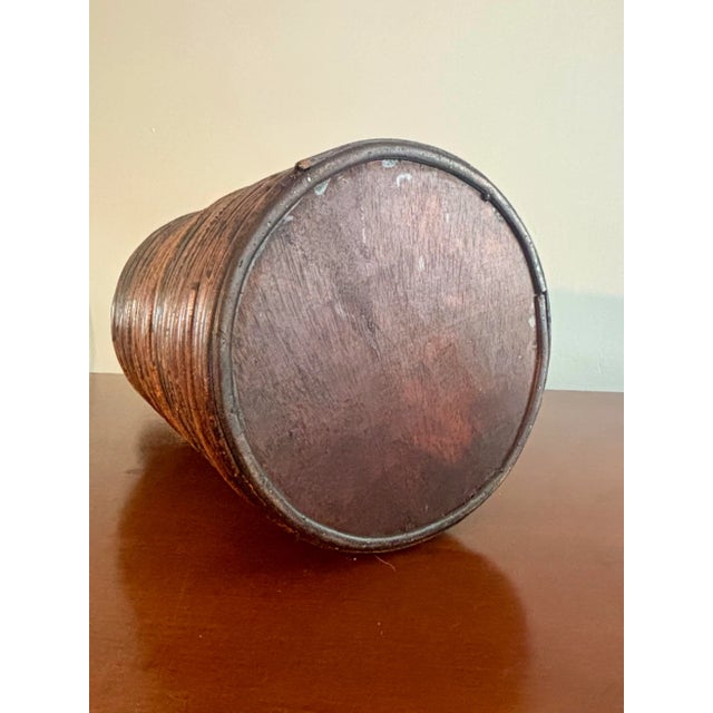 1980s Vintage Coastal Split Burnt Bamboo Floor Vase For Sale - Image 5 of 5