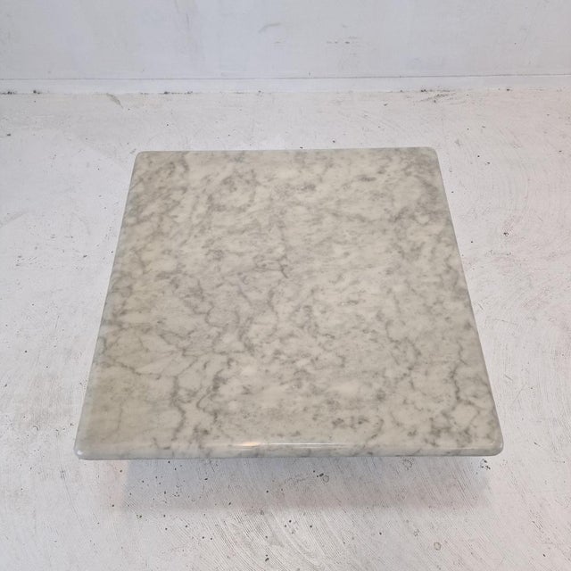 Italian Carrara Marble Coffee Table, 1980s For Sale - Image 10 of 17