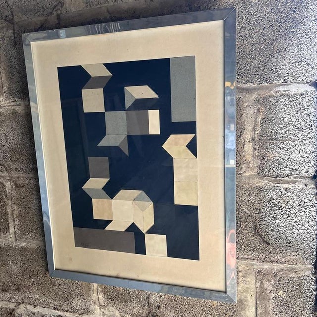 Paper Abstract Geometric Composition, Print, Framed For Sale - Image 7 of 14