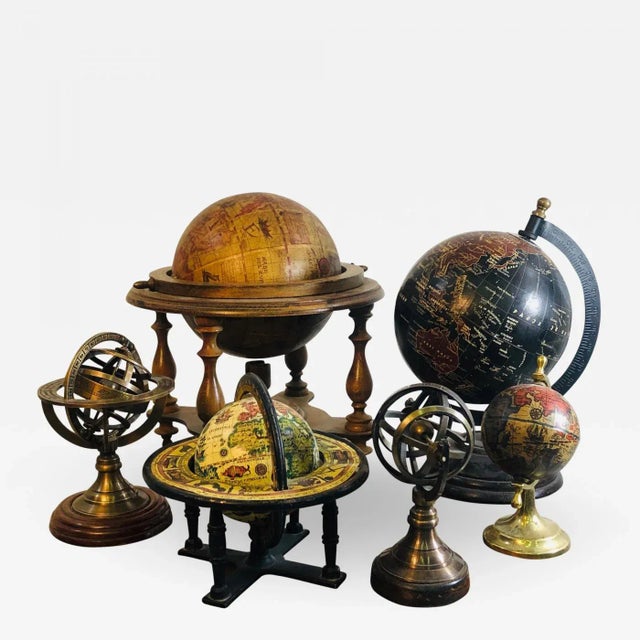 1980s Miniature World Globe Collection - Set of 6 For Sale - Image 10 of 10