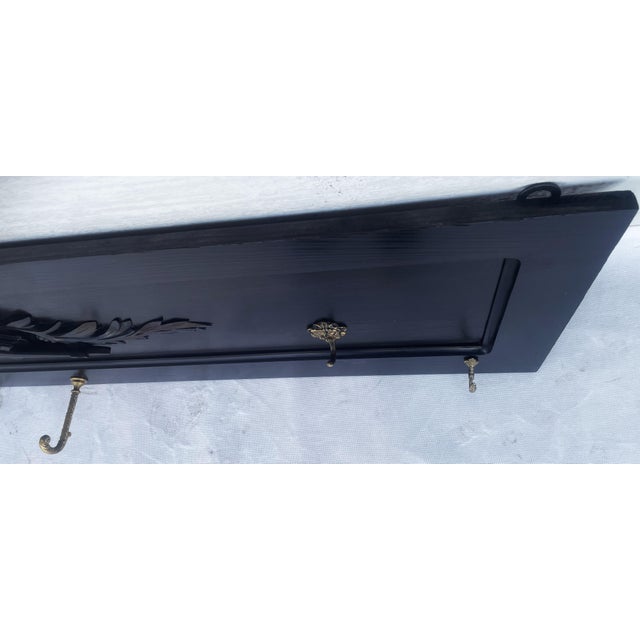 Antique Black Wall Coat Rack, 1890s For Sale - Image 17 of 18