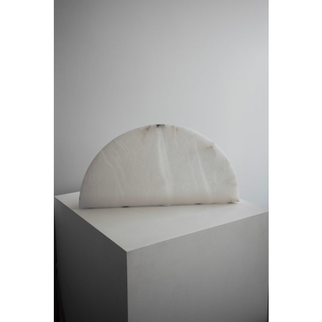 Vintage White Marble Table Lamp, 1980s For Sale - Image 4 of 8