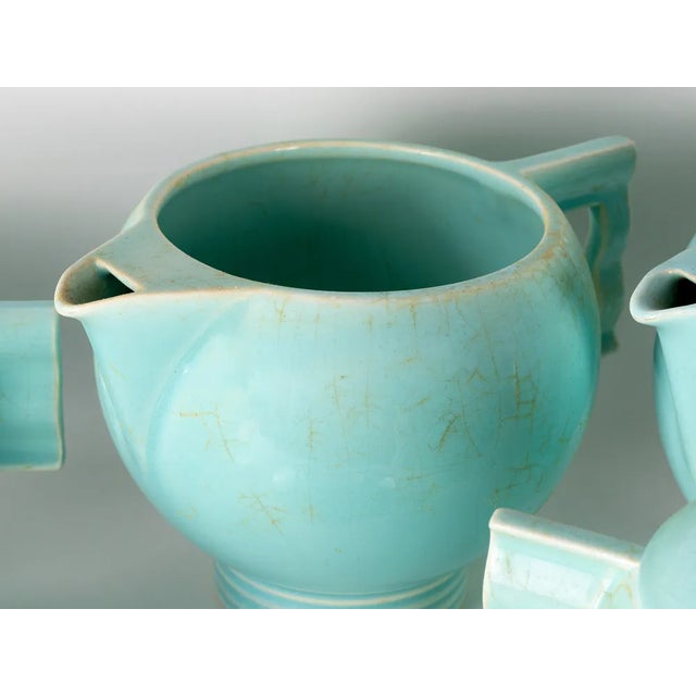 Art Deco Glazed Earthenware Tea Set from Villeroy & Boch, 1920s, Set of 8 For Sale - Image 4 of 13