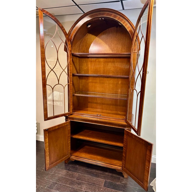 Brown Baker Furniture Historic Charleston Collection Arched China Cabinet For Sale - Image 8 of 12