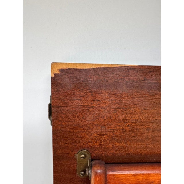 Early 20th Century English Regency Style Folding Coaching Table in Mahogany Wood For Sale - Image 12 of 14