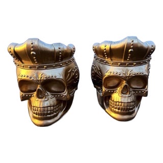 Vintage Artisan Made Folklore Skull Chairs - A Pair For Sale
