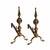 Metal Antique Brass Steeple Top Andirons - A Pair For Sale - Image 7 of 8