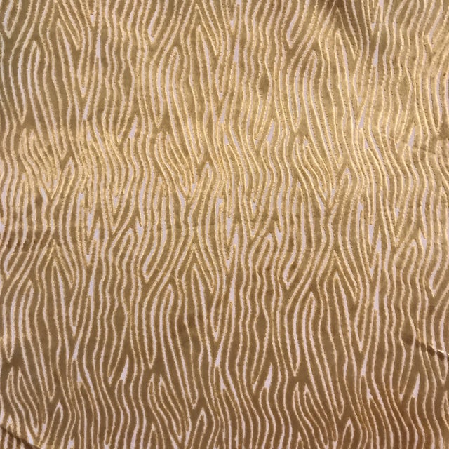 Contemporary Clarke And Clarke Luxurious Faux Bois Onda Velvet Gold Fabric Chairish
