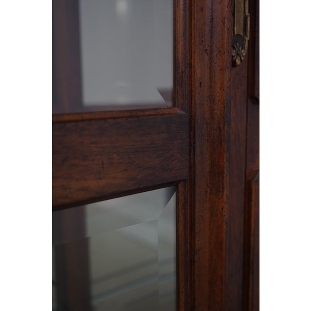 Henredon Extremely Large Curio China Cabinet For Sale - Image 14 of 17