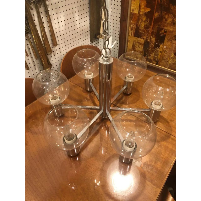 Chrome 1960s Mid-Century Modern Chrome Sputnik Style Chandelier For Sale - Image 8 of 11