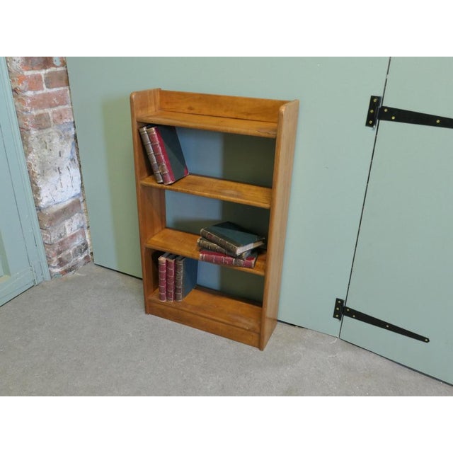 Wood Art Deco Open 4-Shelf Bookcase, 1930s For Sale - Image 7 of 8