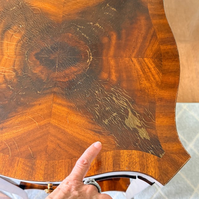 Pair of Maitland Smith Flame Mahogany Side Tables For Sale - Image 10 of 14
