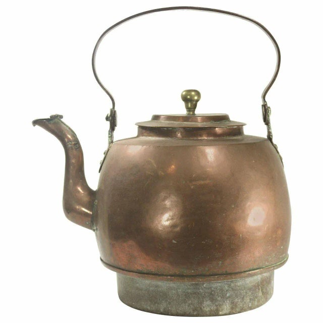 Metal 18th Century Georgian Hearth Copper Water Kettle, Hand-Forged. Monumental Piece of History With Tyco For Sale - Image 7 of 7