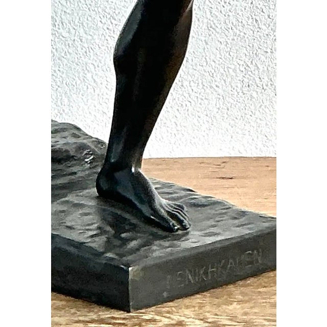Vintage Max Kruse “Messenger of Victory” Bronze Sculpture of Man For Sale - Image 11 of 12
