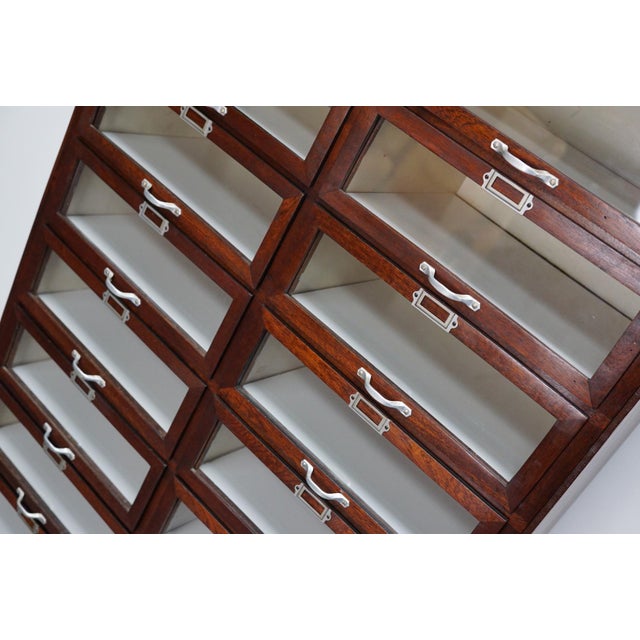 Vintage Dutch Mahogany Haberdashery Shop Cabinet, 1930s For Sale - Image 13 of 18