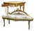 Antique French Style Gold Leaf Settee With Cherub Crest For Sale