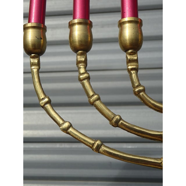 1960s Seven-Branch Candleholder in Gilded Brass by Wainberg, 1960s For Sale - Image 5 of 18