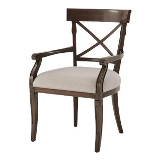 French Provincial Brown Armchair For Sale