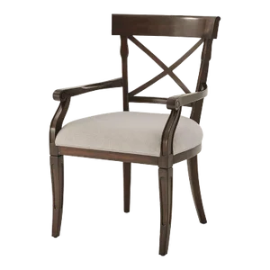 French Provincial Brown Armchair (Set of 2)