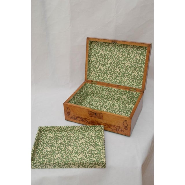 Victorian Birdseye Maple Jewelry Box For Sale - Image 3 of 15