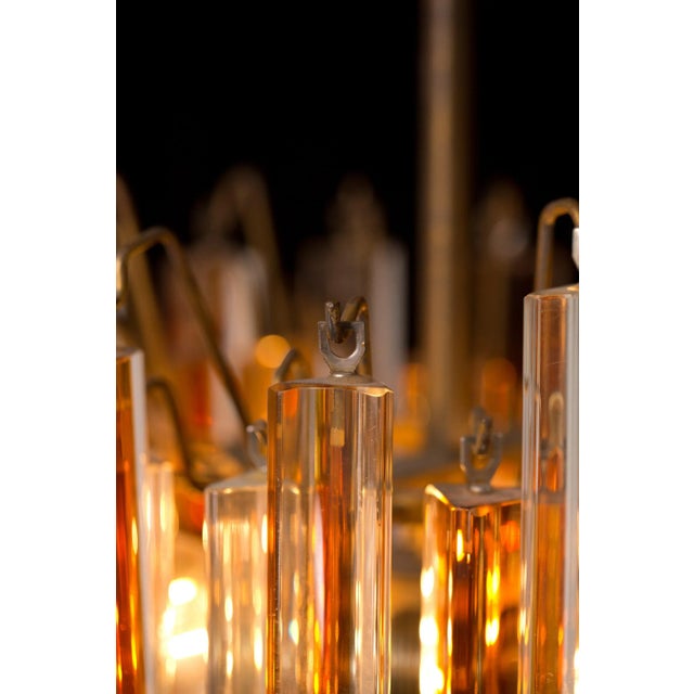 Metal Mid-Century Murano Chandelier by Marcel Barbier for Veronese, Italy, 1970 For Sale - Image 7 of 10