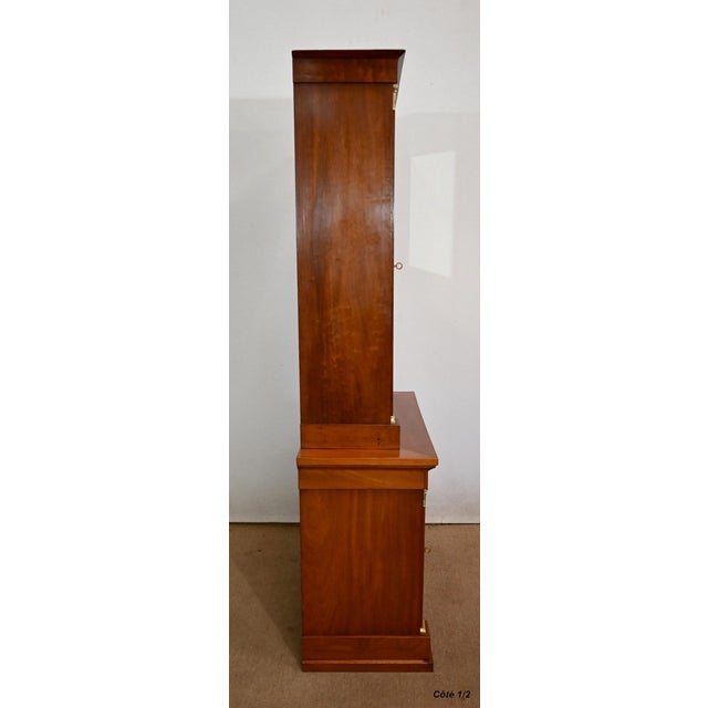 Wood Mahogany 2-Cornered Directoire Style Cabinet, 19th Century For Sale - Image 7 of 18