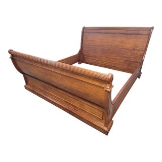 Vintage Hickory White Legends California King Size Sleigh Bed For Sale