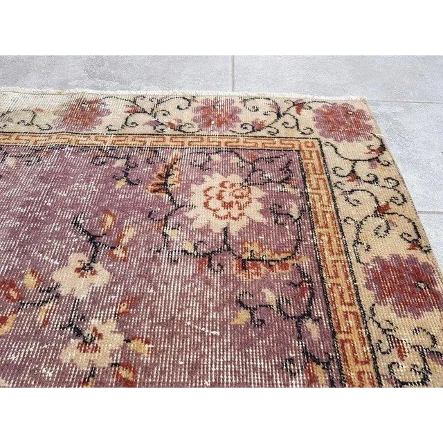 1960s 1960s Handknotted Floor Wool Rug For Sale - Image 5 of 11