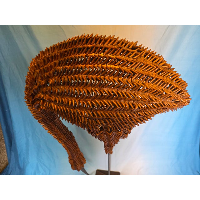 Mid-Century Modern Woven Rattan Crane Sculpture For Sale In Kansas City - Image 6 of 9