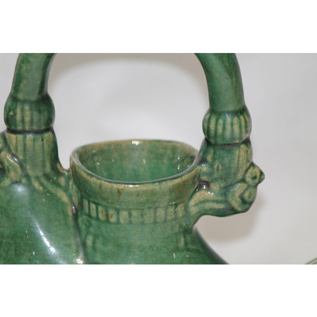 1900 - 1909 Antique Chinese Majolica Duck Teapot For Sale - Image 5 of 9