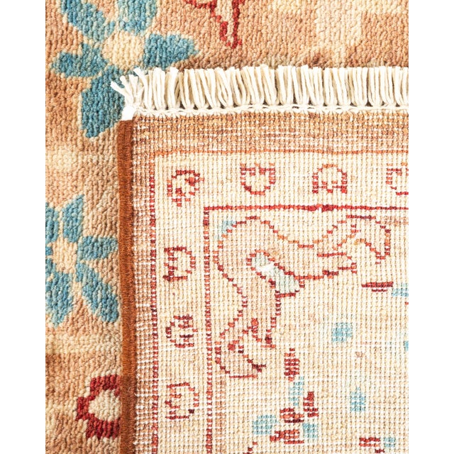 2000 - 2009 Eclectic Hand-Knotted Area Rug - Yellow, 4' 1" x 6' 2" For Sale - Image 5 of 8