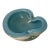 Pristine Mid-20th Century Modern Murano Robin’s Egg Blue & Opaline Cased Glass Bowl by Alfredo Barbini For Sale