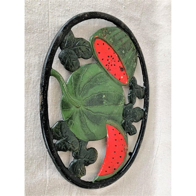 Shabby Chic Vintage Watermelon Trivet For Sale - Image 3 of 7