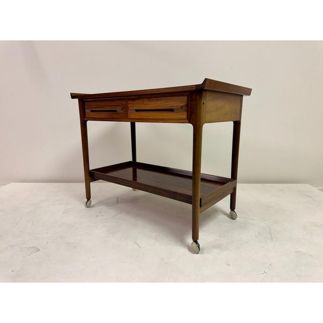 1960s Rosewood Trolley by Torbjørn Afdal for Mellemstrands Møbelfabrik Bruksbo, 1960s For Sale - Image 5 of 17