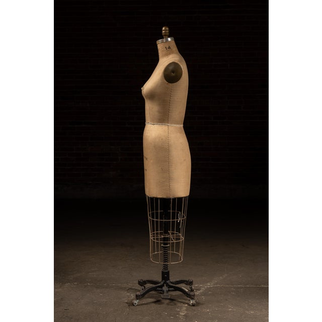 American Antique Rolling Dress Form by Wolf For Sale - Image 3 of 12