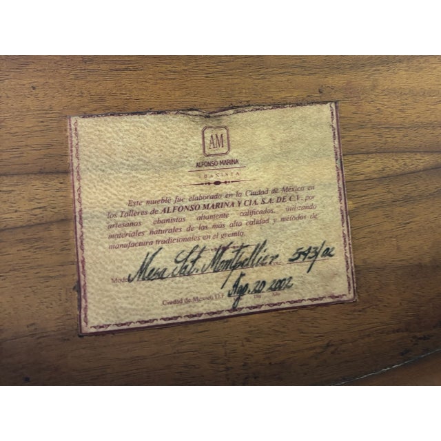 Alfonso Marina Biedermeier Regency Directoire Style Fruitwood Center Lamp Table For Sale - Image 18 of 18