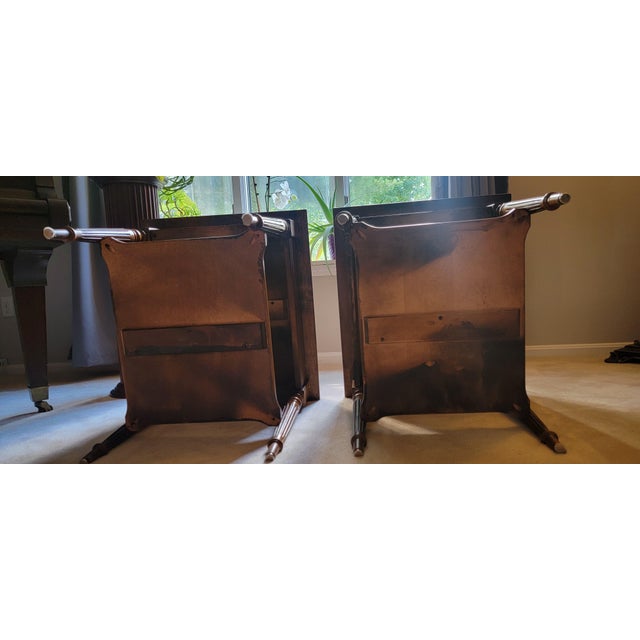 1980's Ethan Allen Pair of Vintage End Tables For Sale - Image 10 of 12