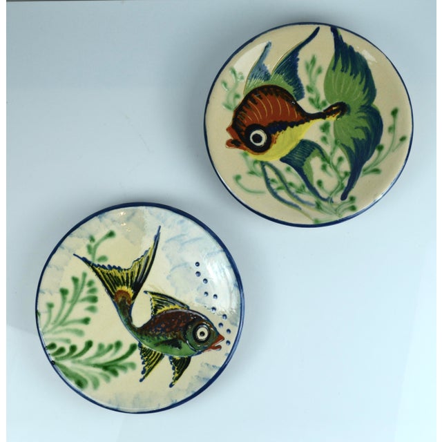 Spanish Puigdemont Ceramic Fish Wall Plates, 1960s, Set of 2 For Sale - Image 17 of 17